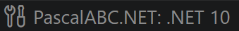 PascalABC.NET .NET 10 target selection button